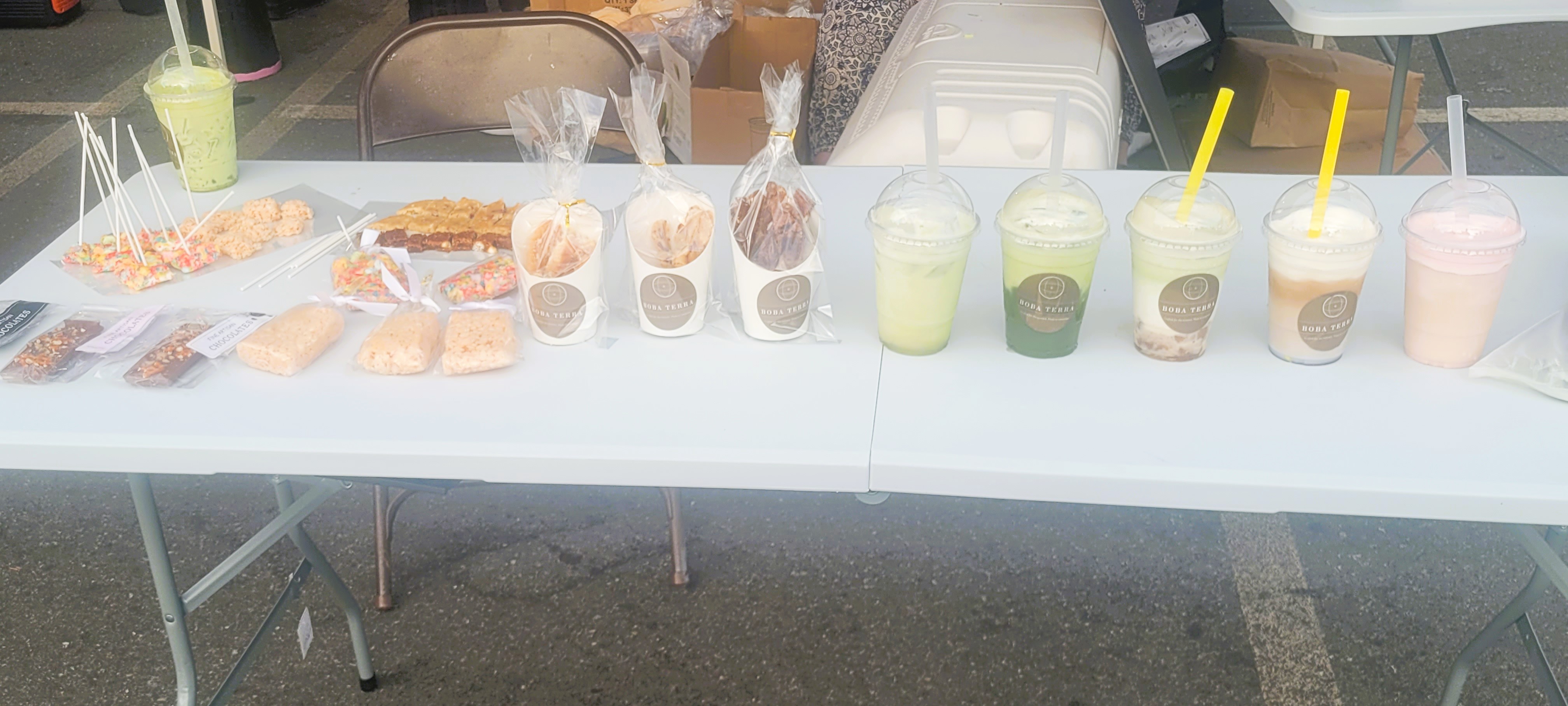 Boba Terra first pop-up table